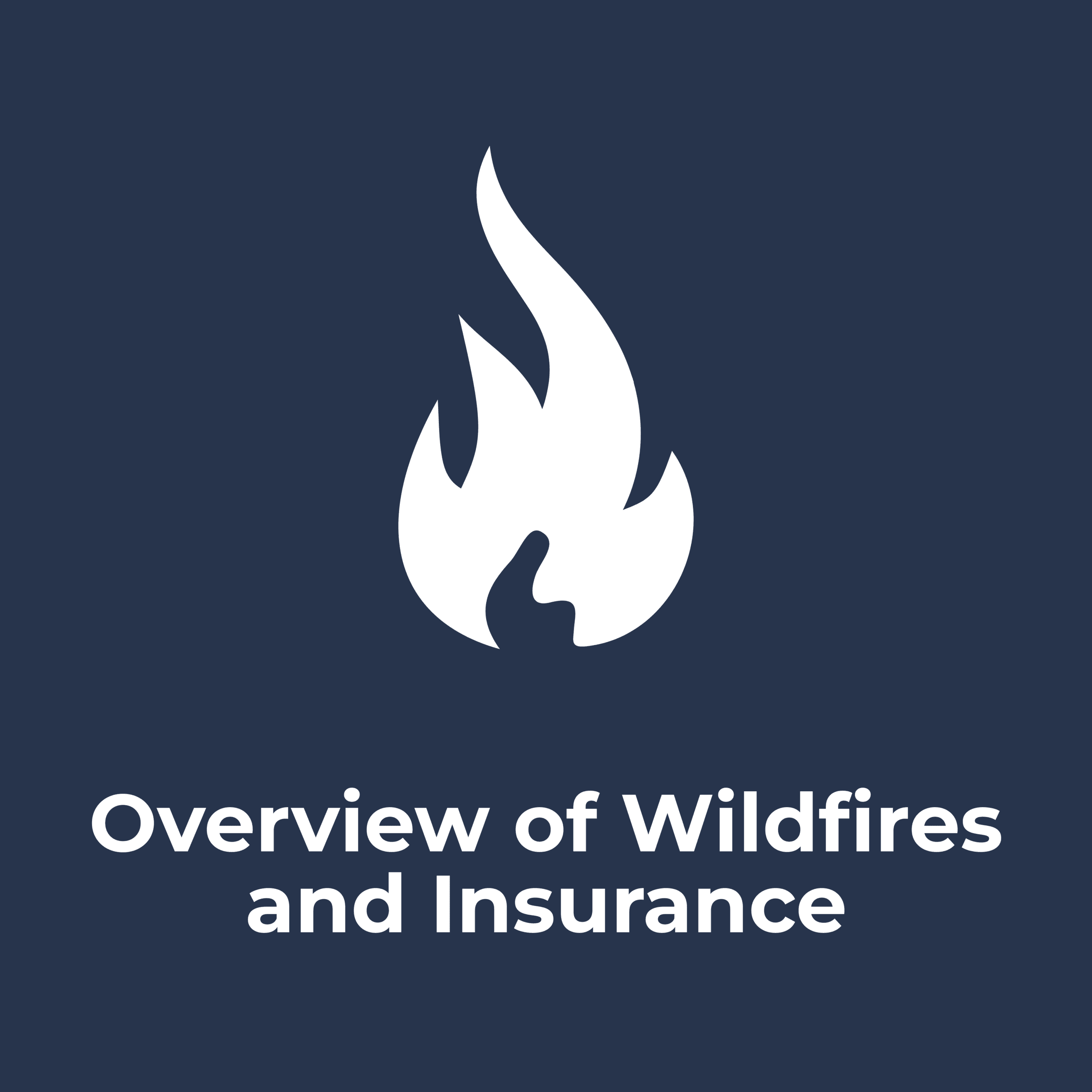 overview of wildfires and insurance Opens in new window